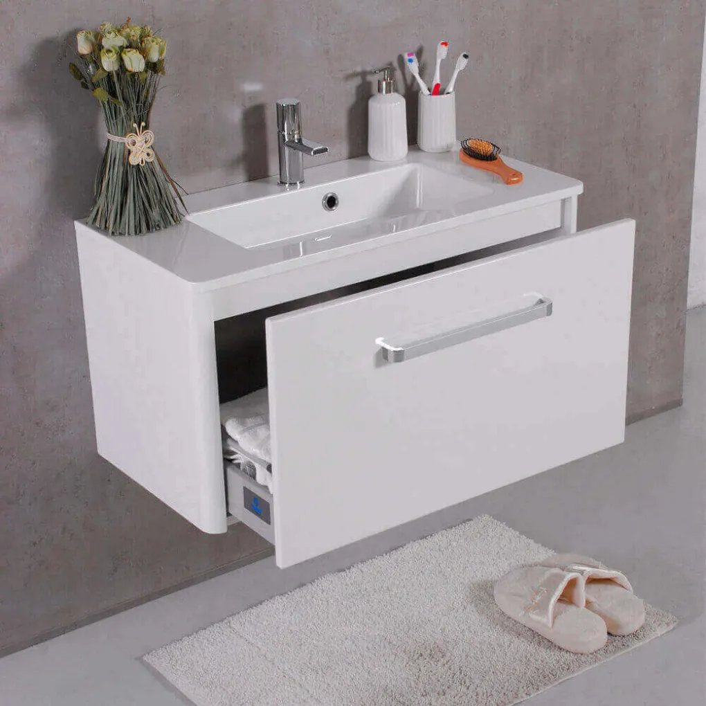 Шкаф нижний Fancy Marble Fiji 800 с умывальником Annabell 800- Фото 4